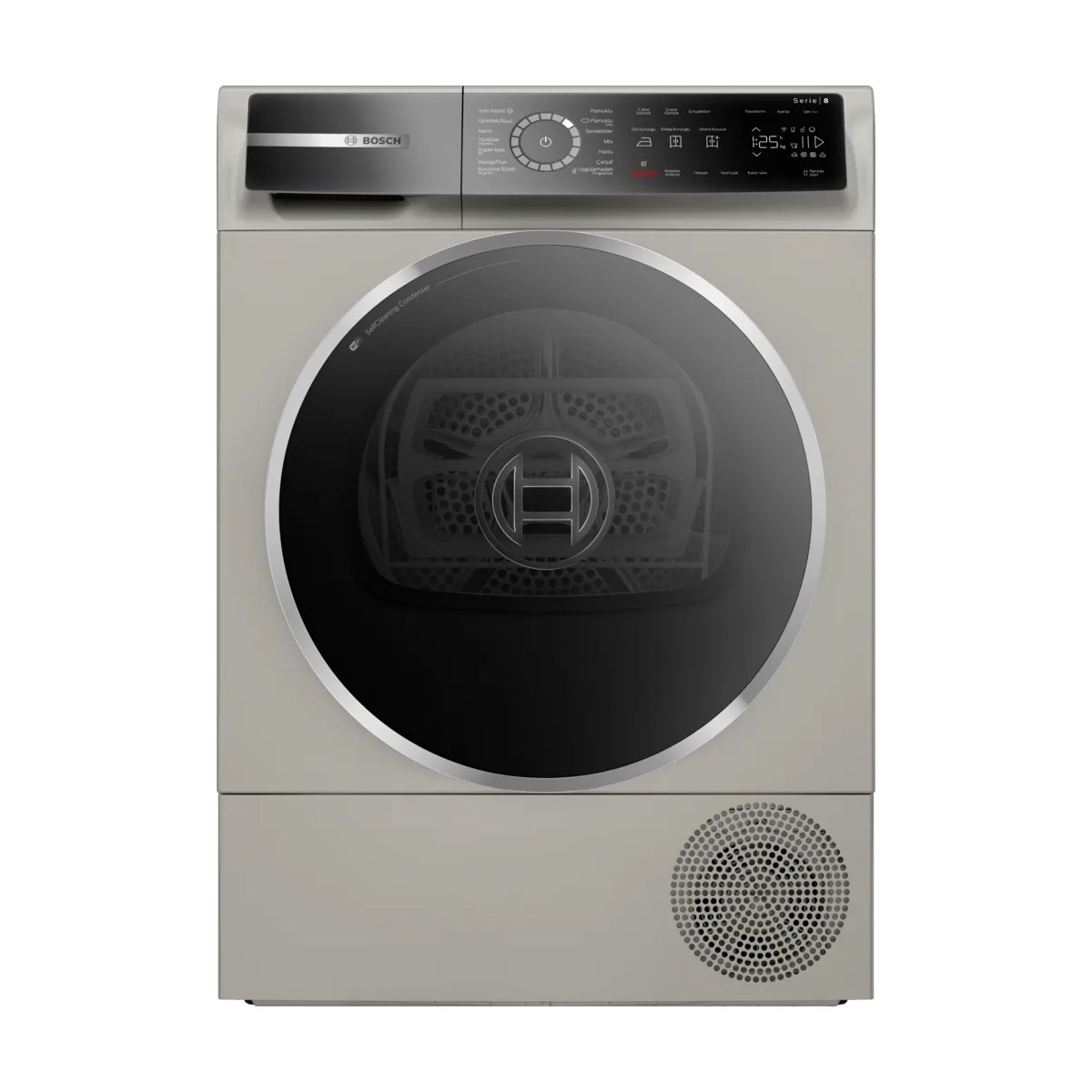 BOSCH Serie 8 Isı Pompalı Kurutma Makinesi 9 kg Gümüş