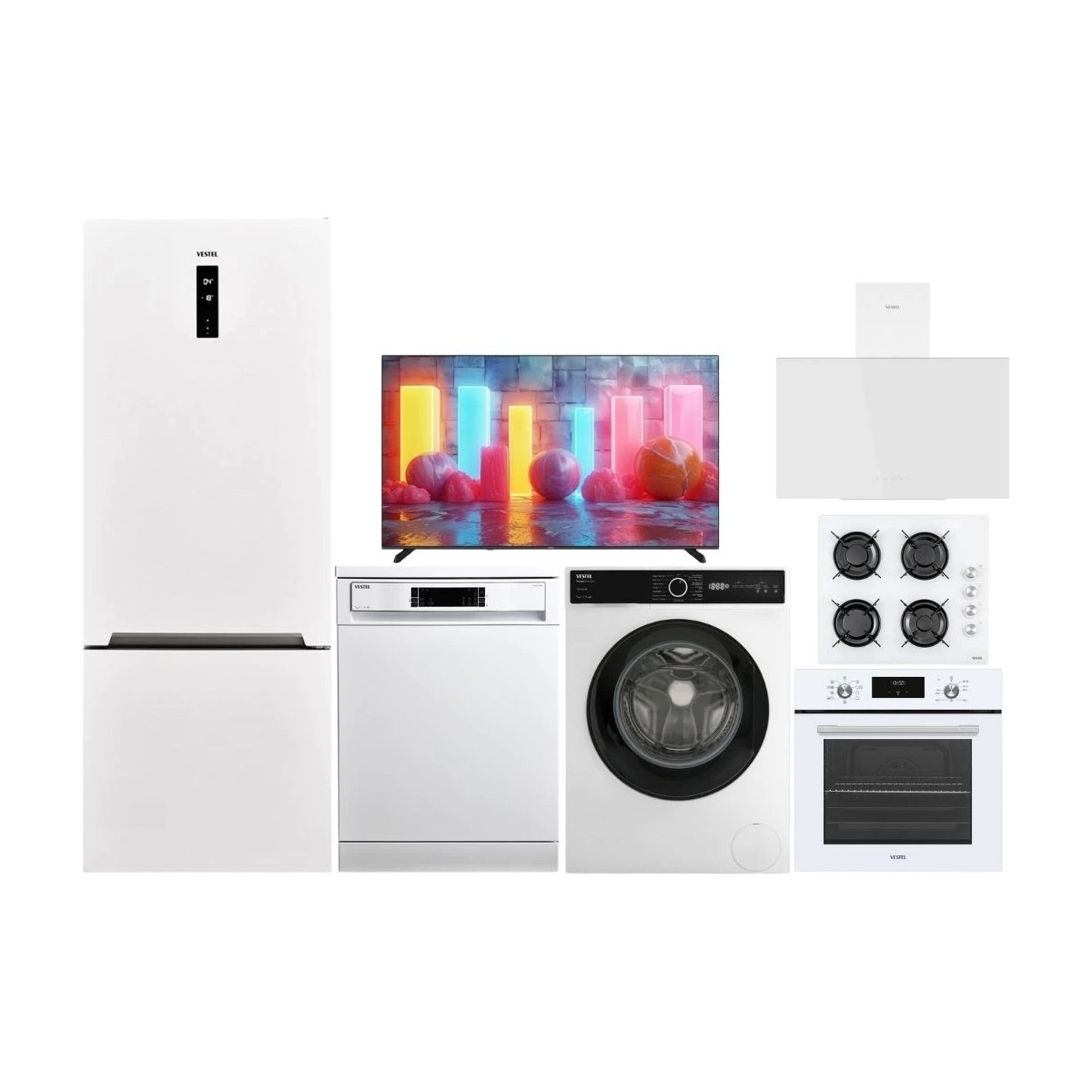 110001025737711.jpg Belirtilmemiş Vestel Beyaz Eşya Seti Çeyiz Paketi - Görsel 1