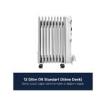 DeLonghi Radia S Comf 2500W 12 Dilim Beyaz Yağlı Radyatör Güvenli Isıtma Özelliği - Görsel 3