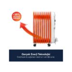 DeLonghi Radia S Comf 2500W 12 Dilim Beyaz Yağlı Radyatör Güvenli Isıtma Özelliği - Görsel 4
