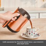Karaca Hatır Neo Inox Çelik Cezveli Türk Kahve Makinesi 5 Fincan Kapasiteli Bronze - Görsel 4